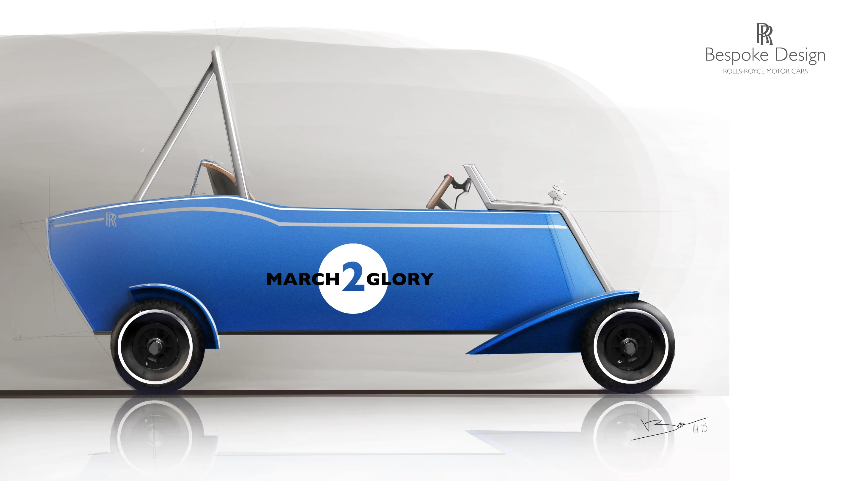 The March 2 Glory is inspired by the Rolls-Royce Phantom Drophead Coupe Waterspeed Collection