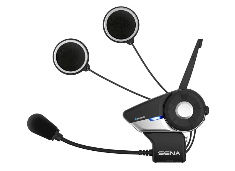 Sena's new flagship Bluetooth headset - the 20S - pop-up antenna gives vastly increased intercom range and FM radio reception