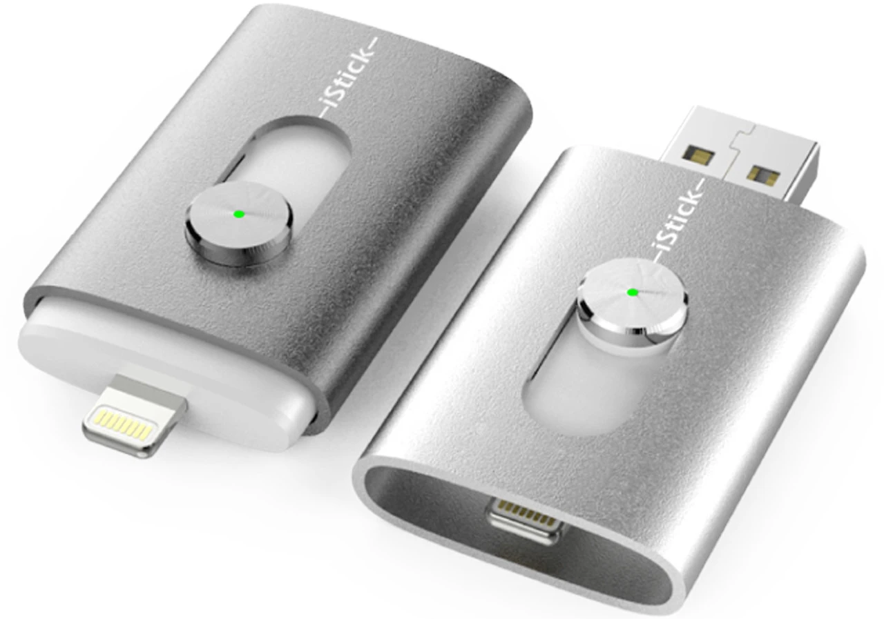 The iStick features both Lightning and USB connectors