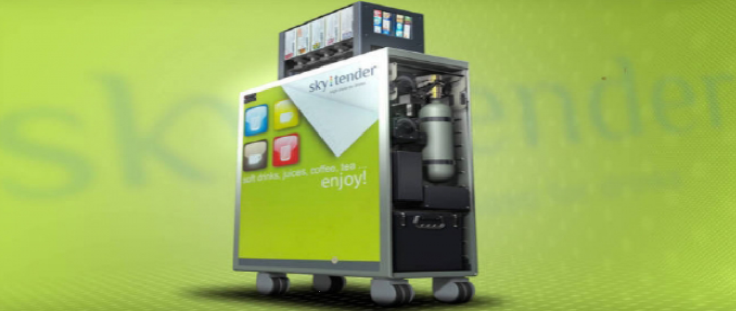 The Skytender drink-dispensing machine