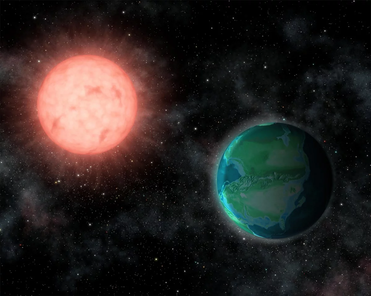 The intense UV radiation that bombards exoplanets orbiting red dwarf stars might not hinder life, according to a new study