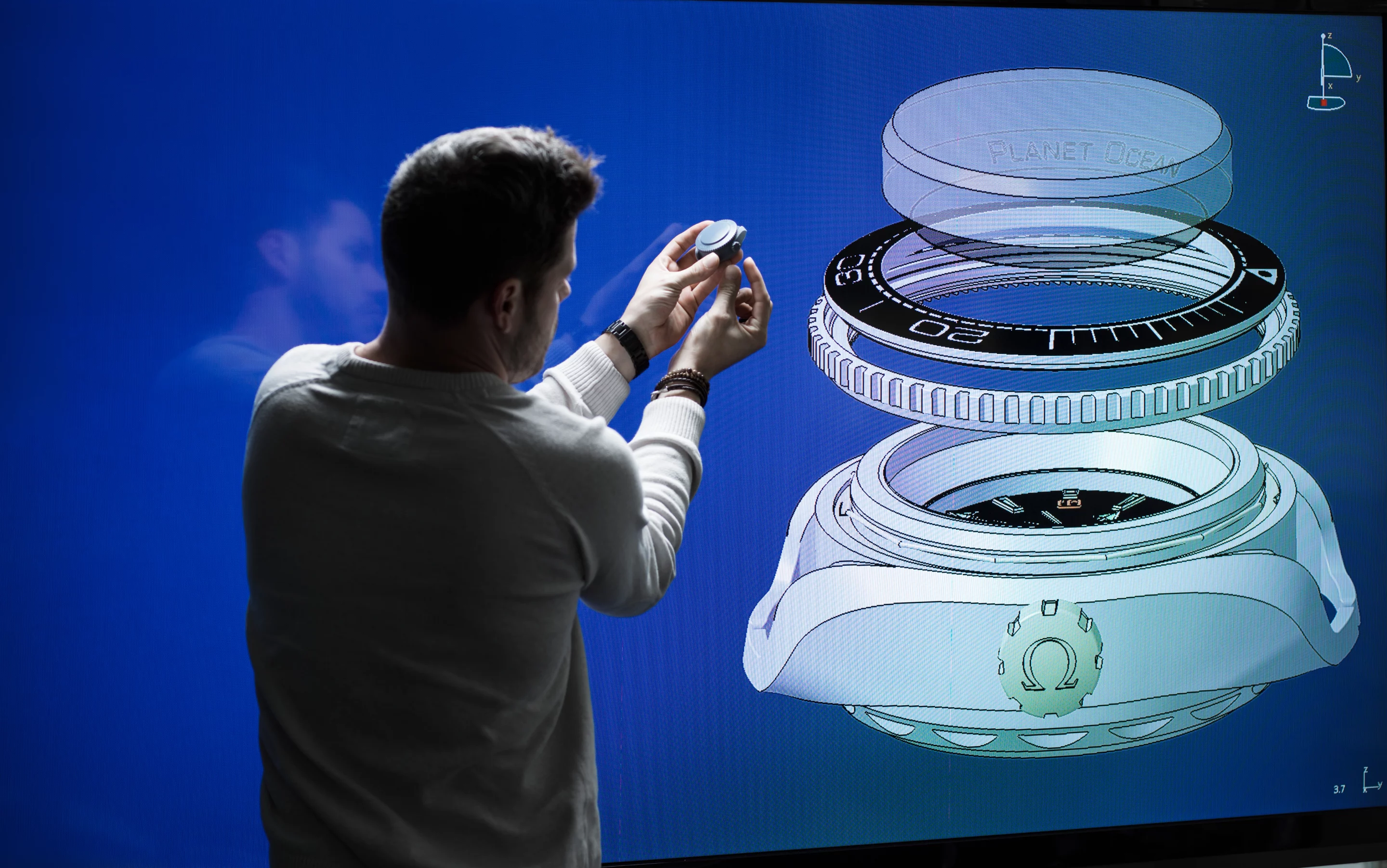 The Omega Seamaster Planet Ocean Ultra Deep Professional exploded view