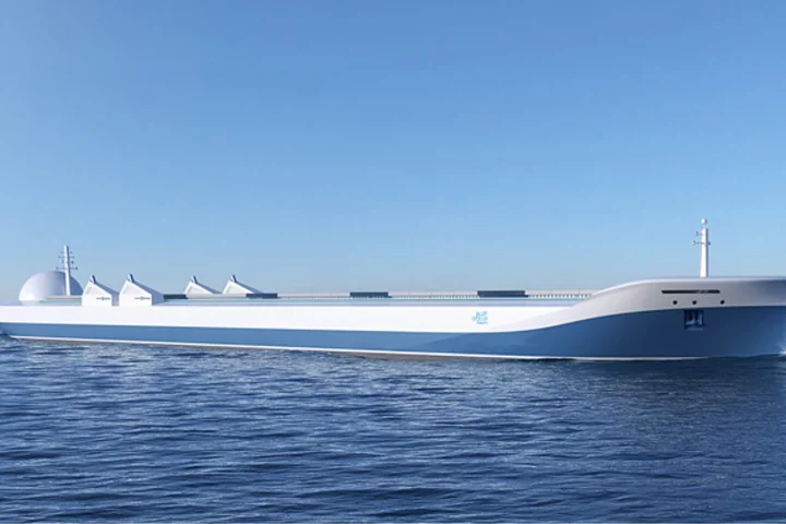 Rendering of the robot ship of the future