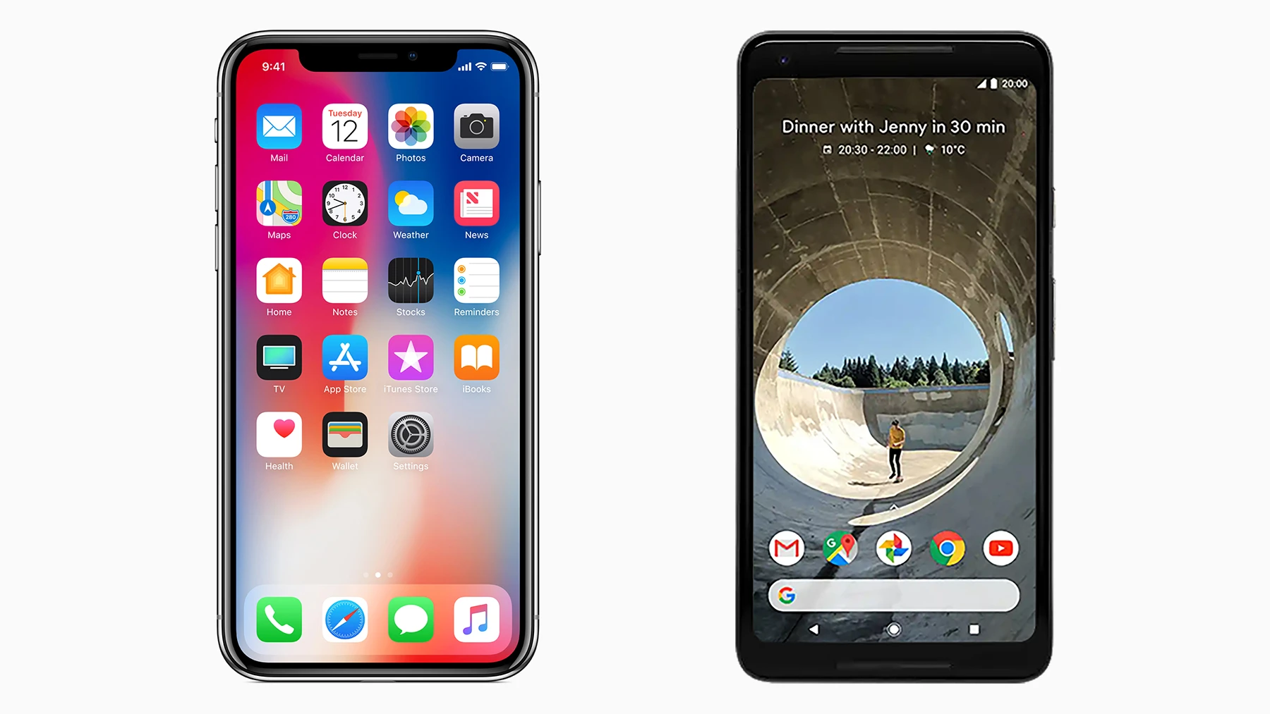New models of Apple's iPhone (left) and Google's Pixel (right) are expected to be announced later this year