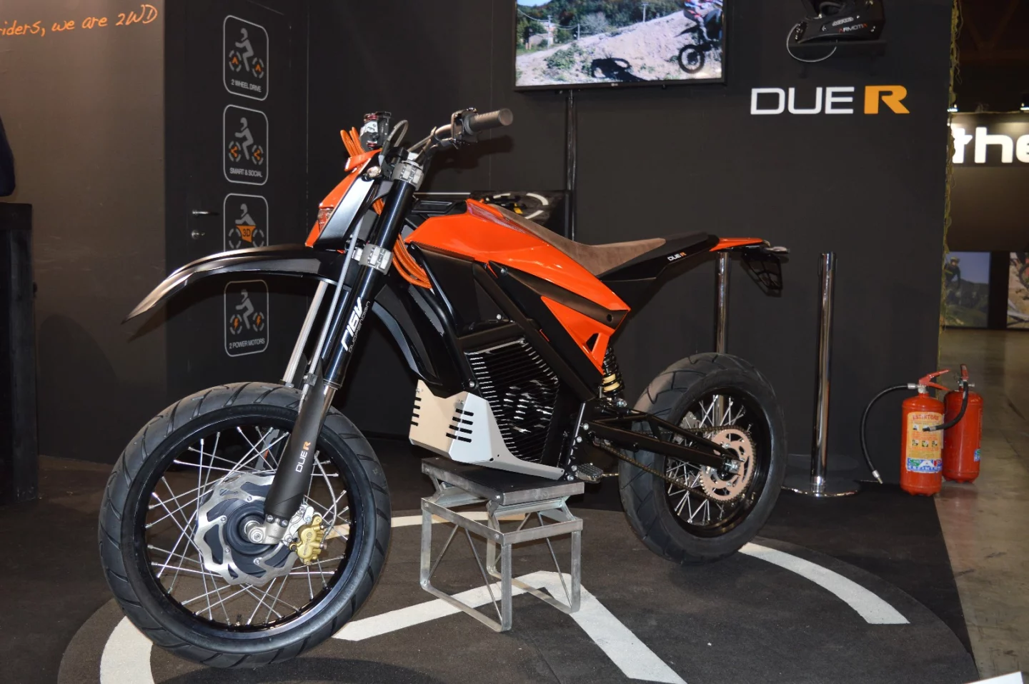 The Armotia Due R is an electric supermoto with two-wheel drive