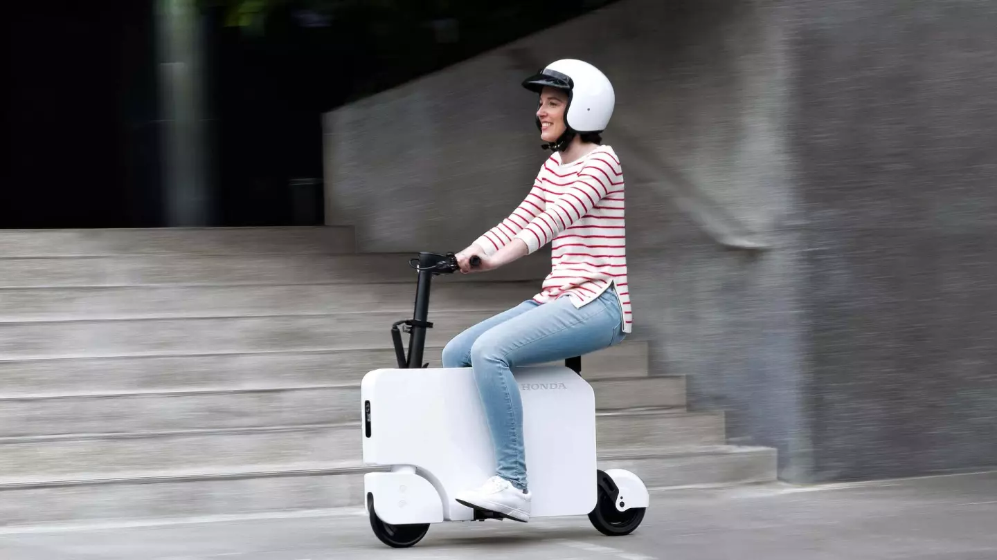 The Motocompacto is capable of 15 mph with a range of 12 miles