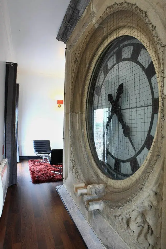 Hotel Gent has only one room, and guests will be sharing it with the giant clock at the top of the station's tower