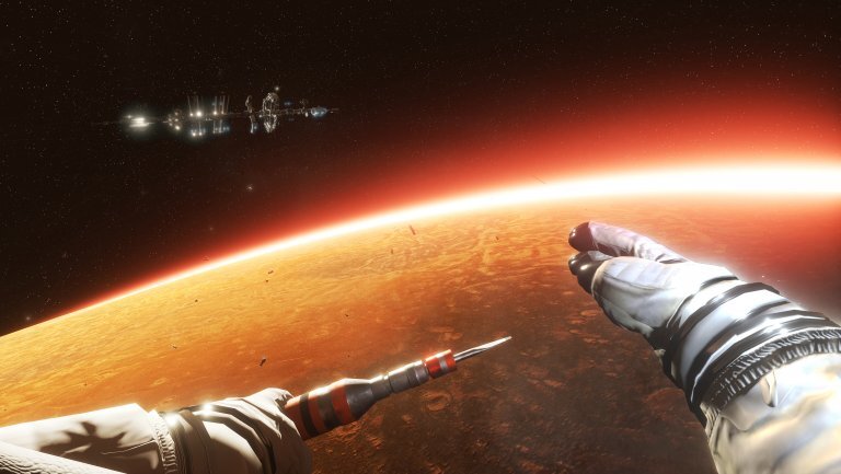 The only engaging moment in the experience is floating around in orbit and re-enacting the film's exciting climax.