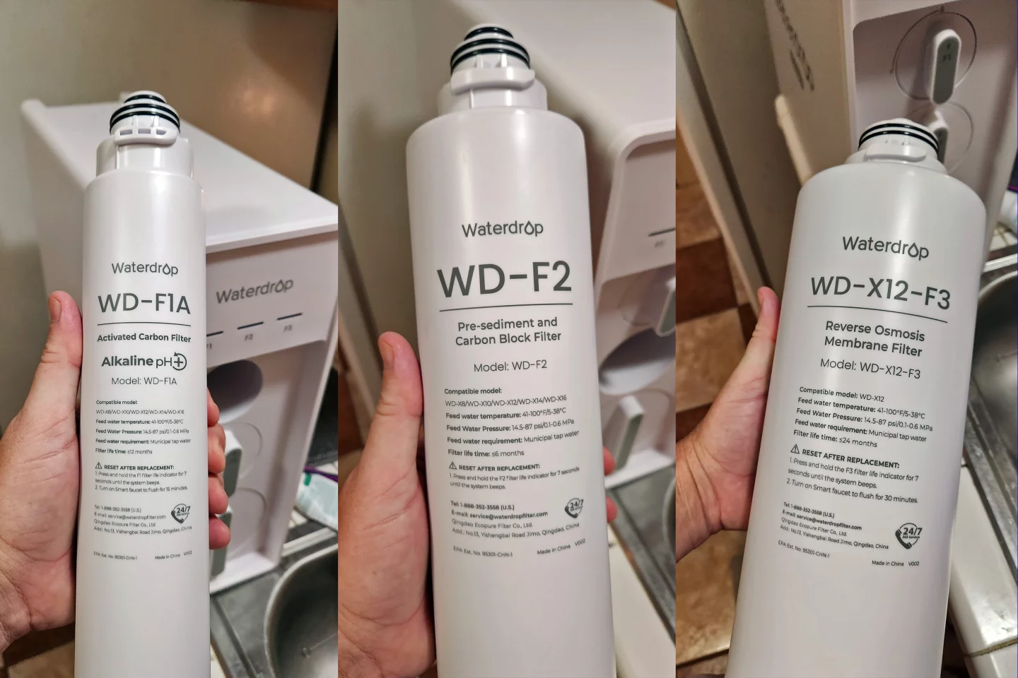 These are the three X12 filters that'll run ya about ~$160 per year to keep fresh