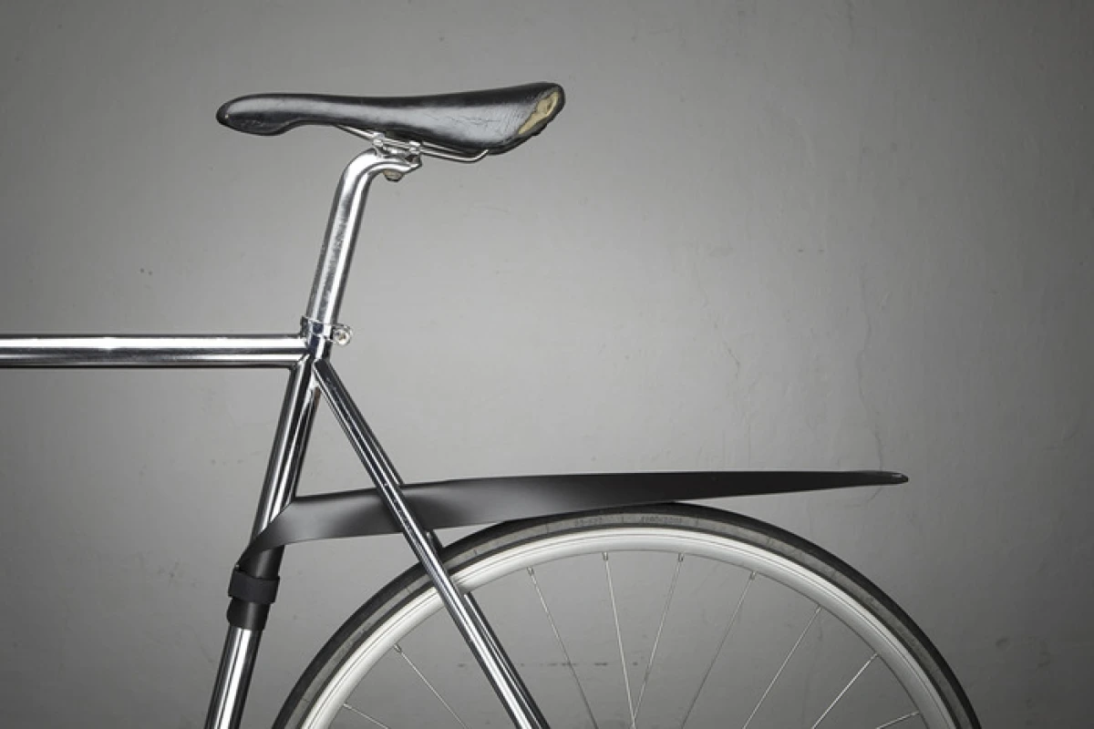 The Musguard is a bicycle mudguard that detaches from the bike and rolls up when not in use
