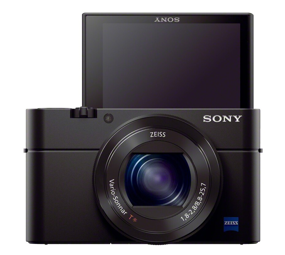 The rear LCD monitor on the Sony Cyber-shot RX100 III can be tilted 180-degrees