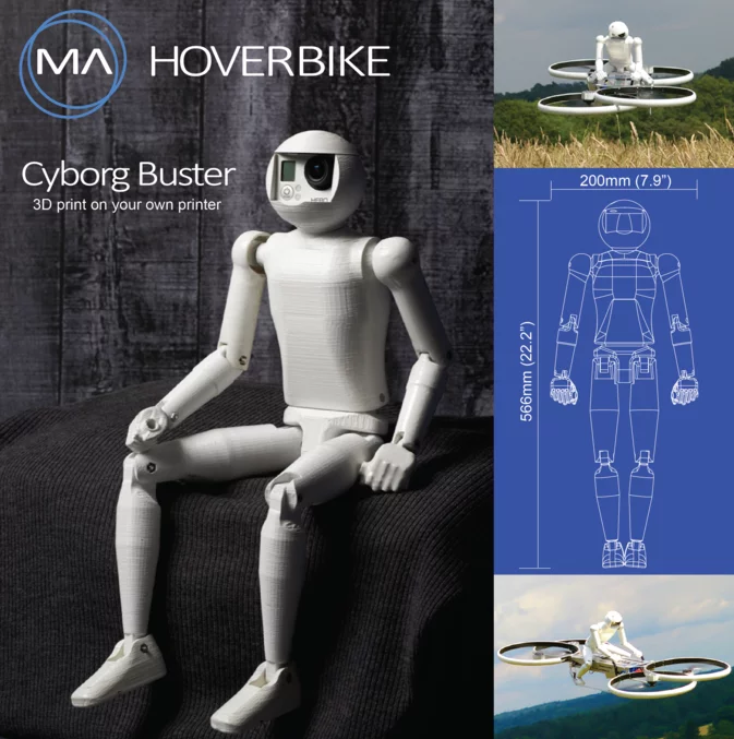 Kickstarter backers will be able to 3D print their own Cyborg Buster pilot