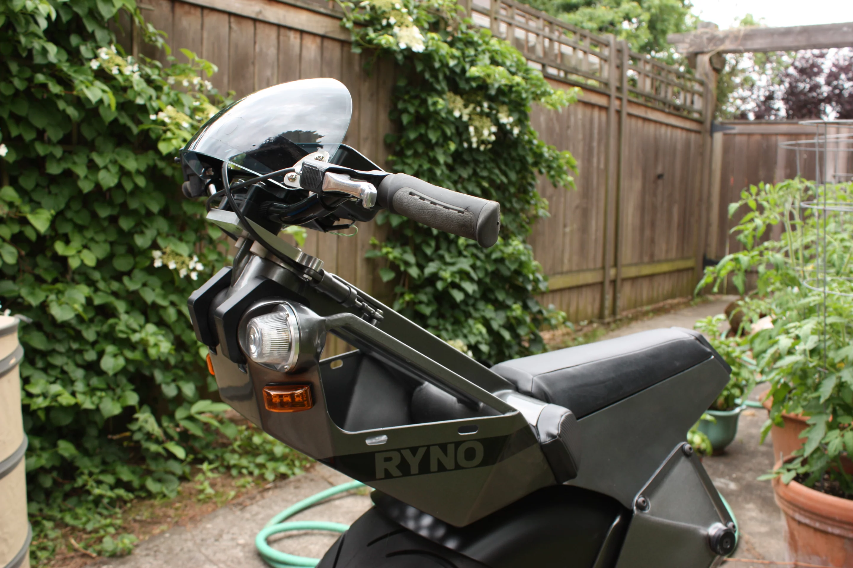 The RYNO is a one-wheeled self-balancing electric personal transportation device, designed for short, low-speed trips