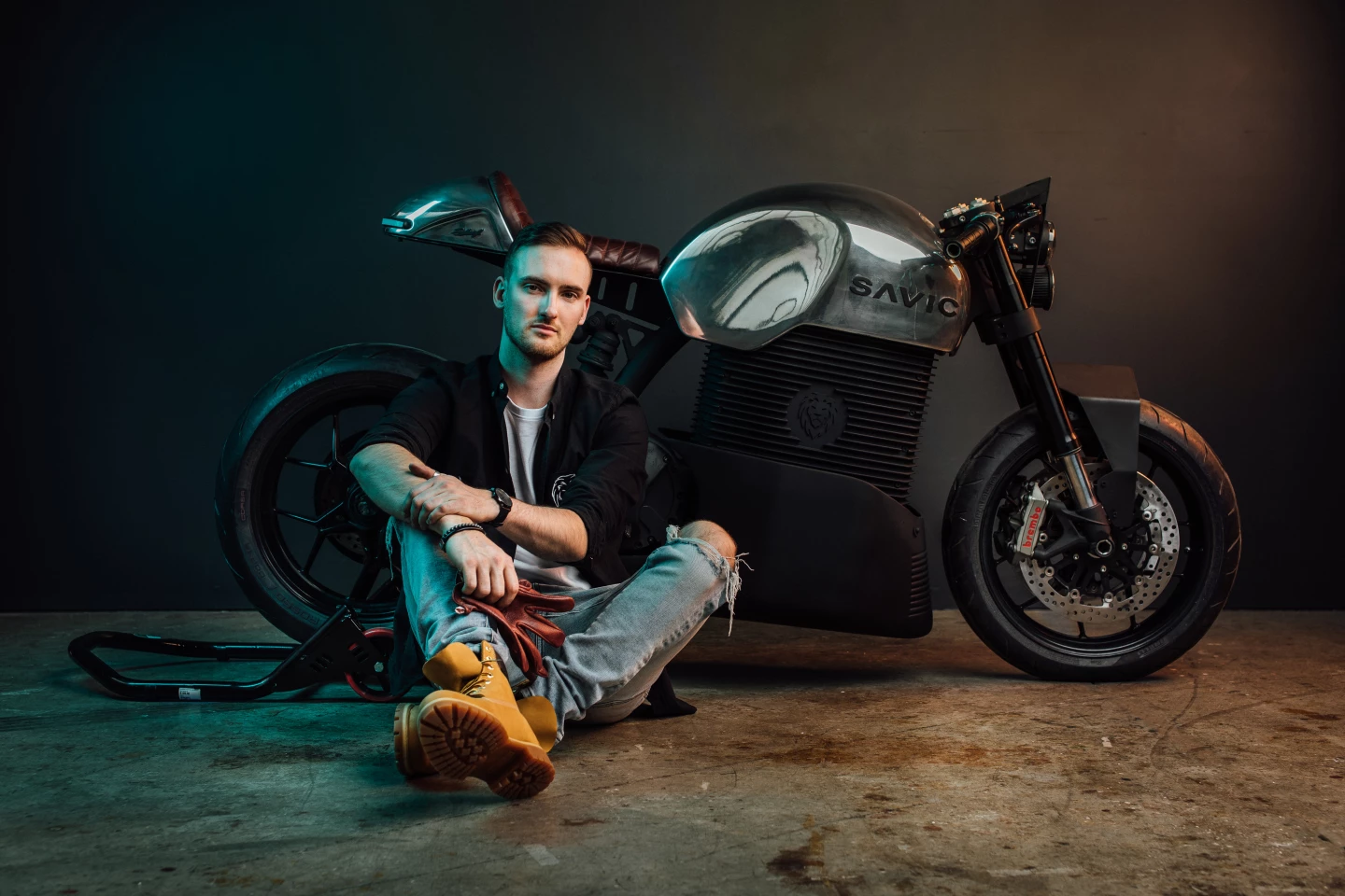 Founder Dennis Savic with the new prototype