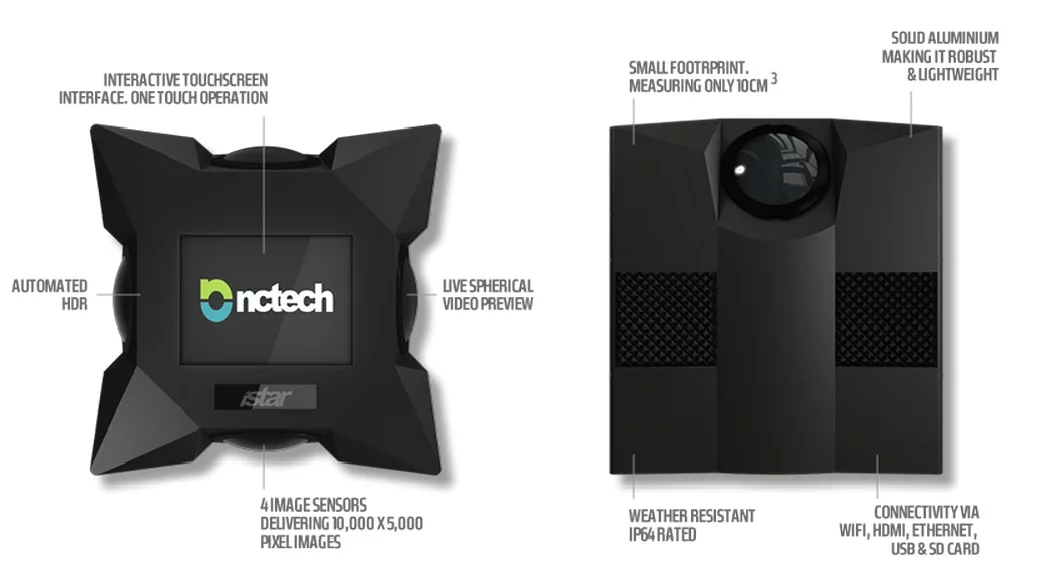 NCTech's iSTAR is designed to deliver high resolution 360-degree image capture