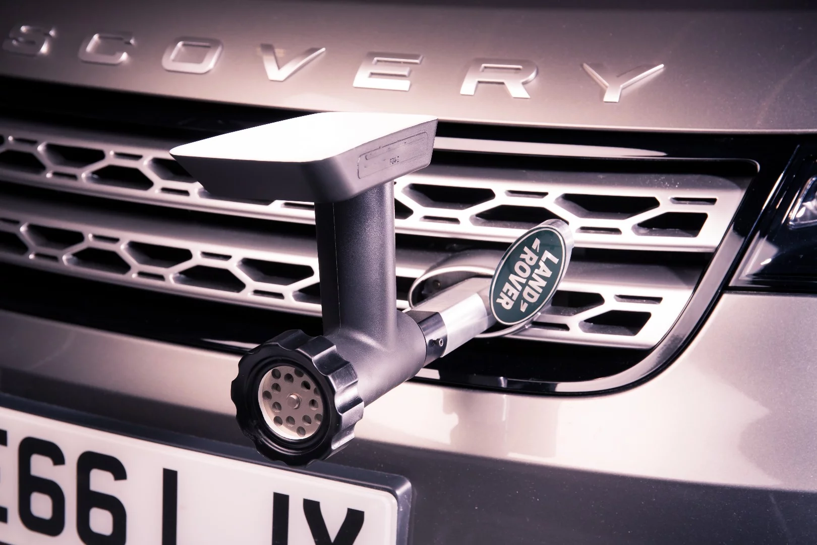 Flip the Land Rover badge and power up your appliance of choice