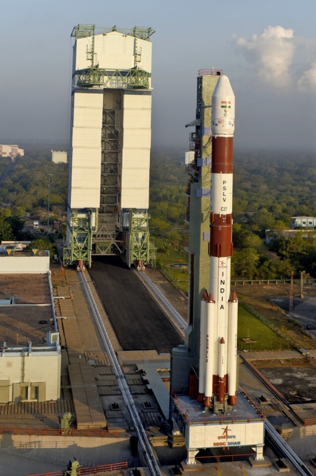 A record 104 satellites were launched aboard India's Polar Satellite Launch Vehicle (PSLV)
