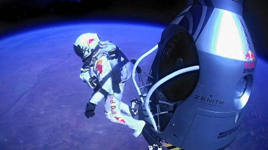Felix Baumgartner's "point of no return" (Photo: Red Bull Stratos)