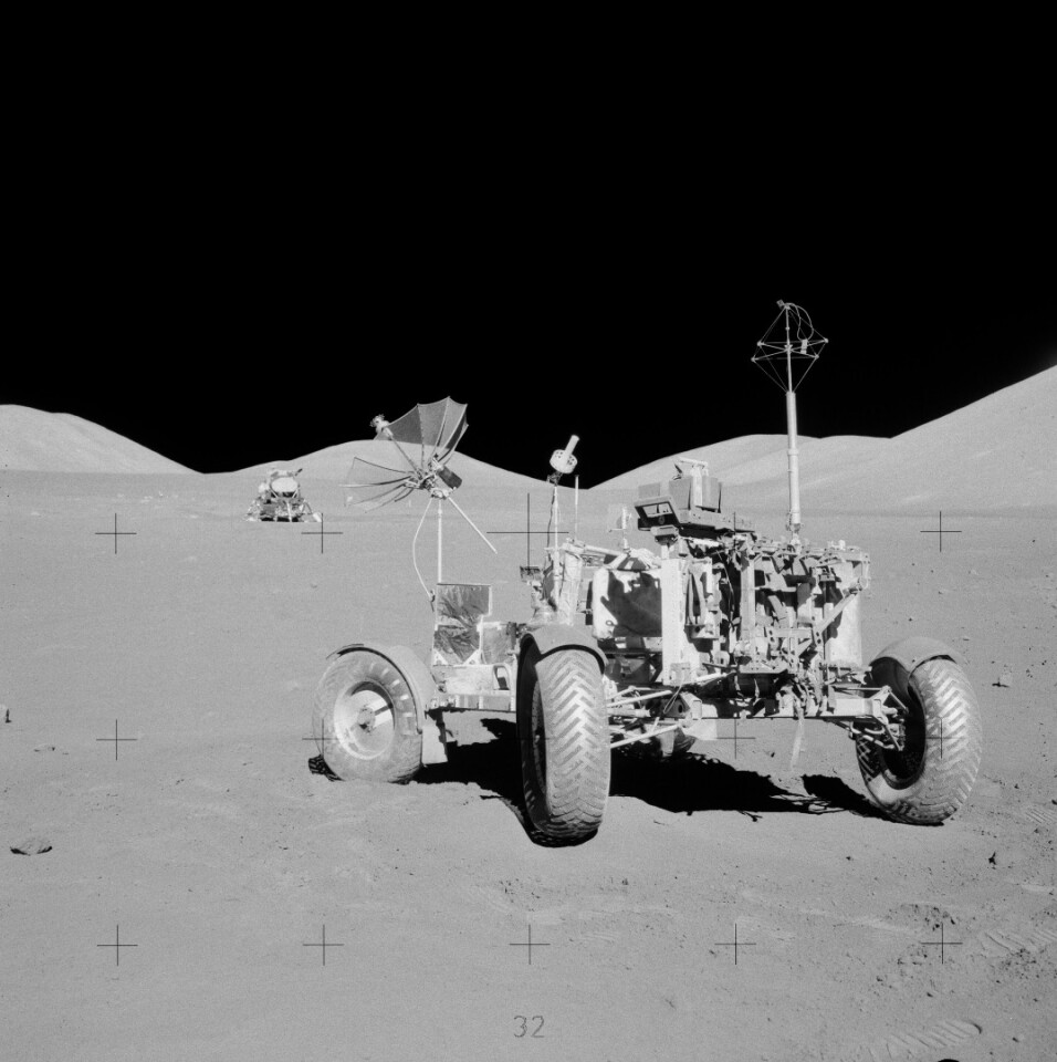 The Apollo 17 Lunar Rover in its final parking space