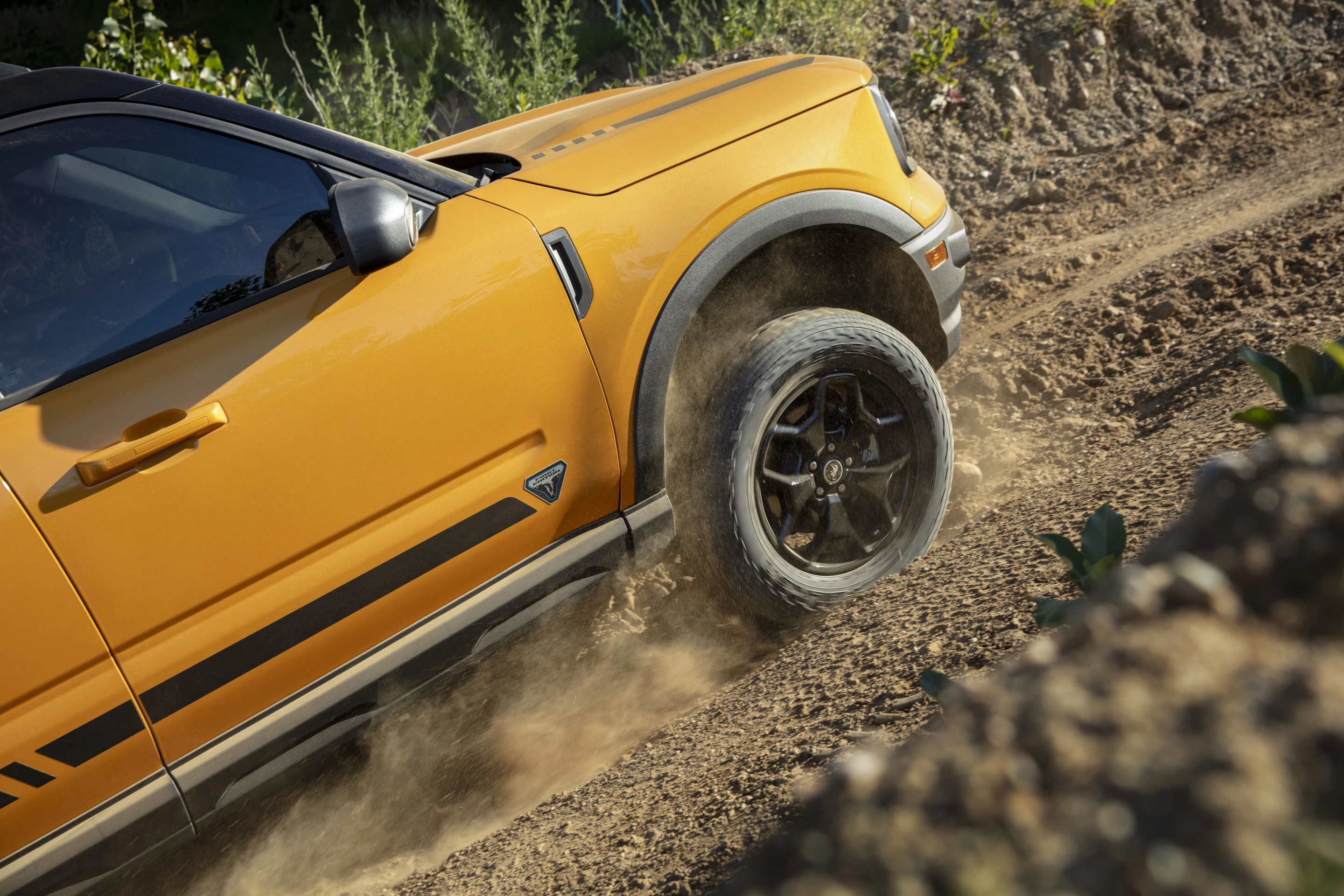 The all-new Bronco Sport has 29-inch all-terrain tires available for better off-road performance