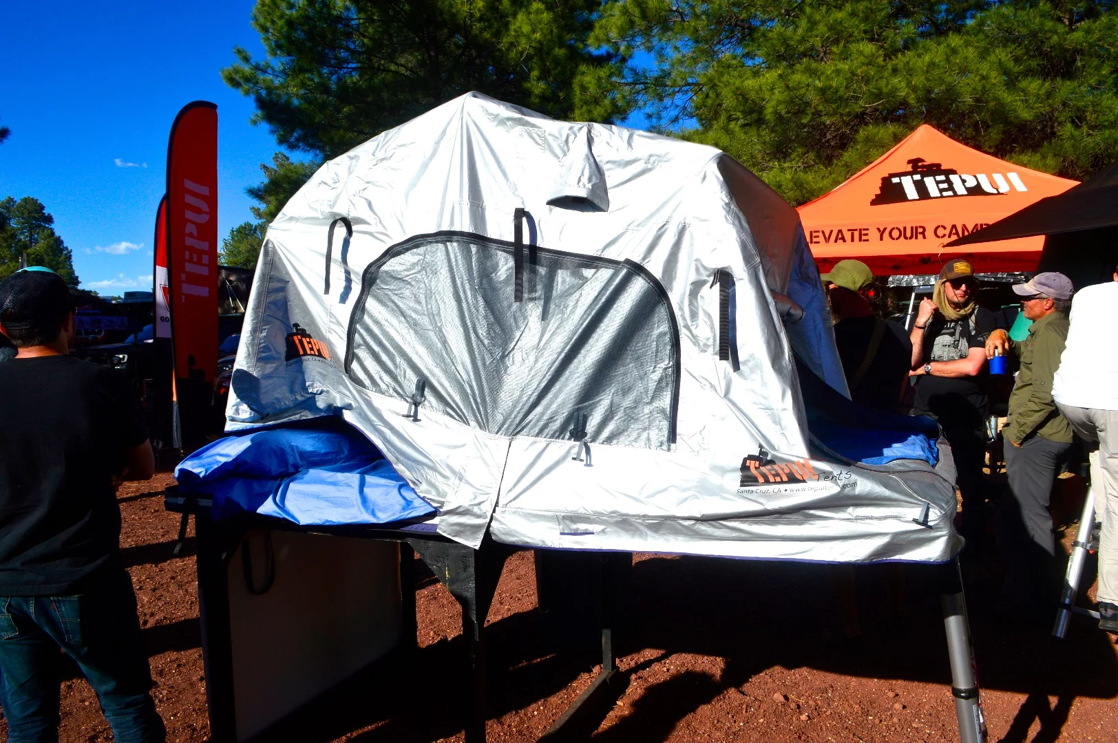 Tepui showcases the aluminized tent canopy that will be available for the Baja roof-top tent