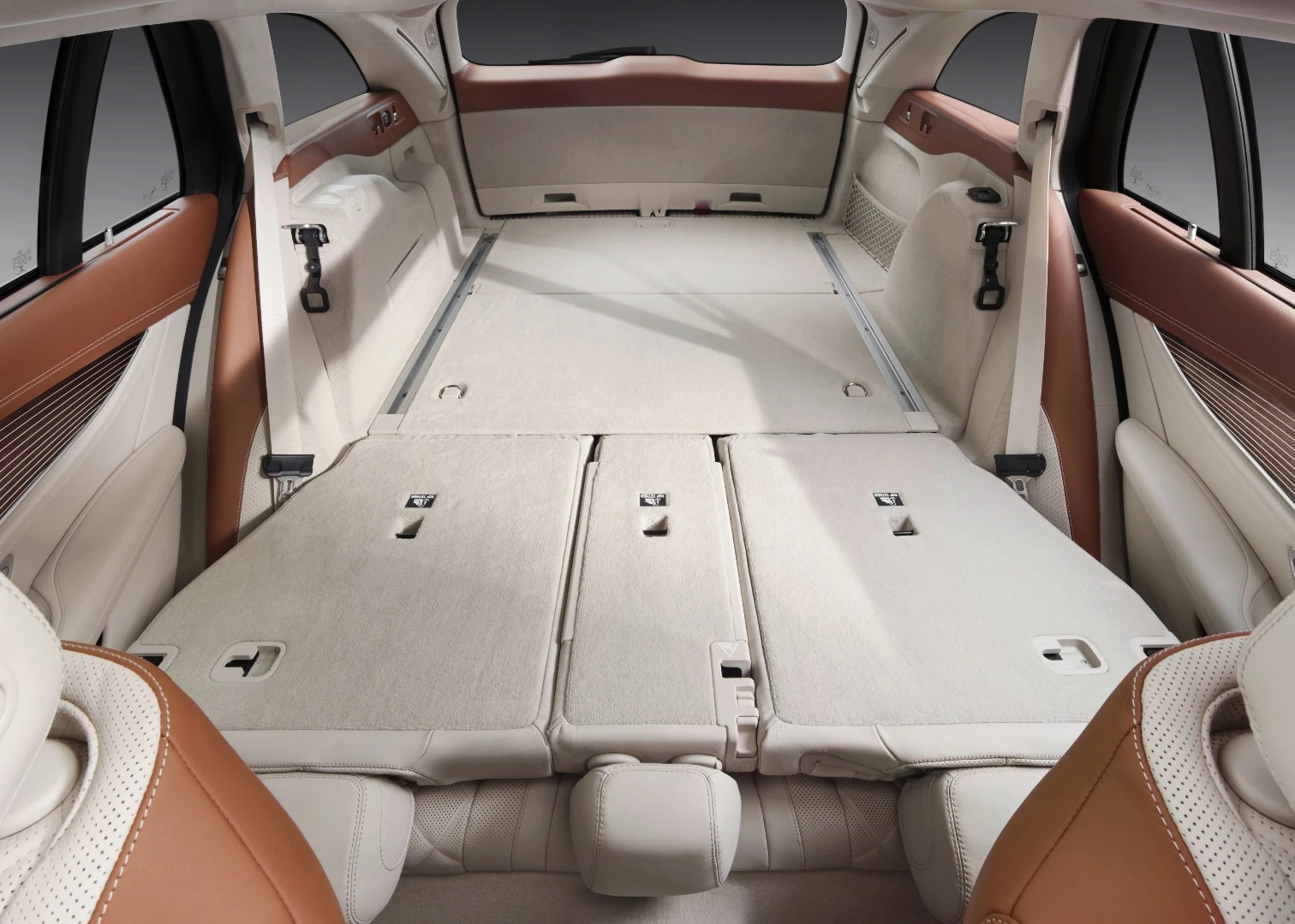 The three rear seats all fold independently of each other