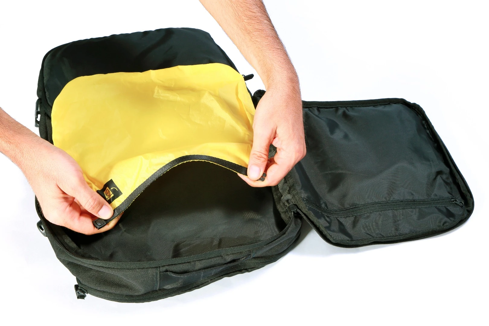 The Slicks Travel System lets you store dirty laundry separately