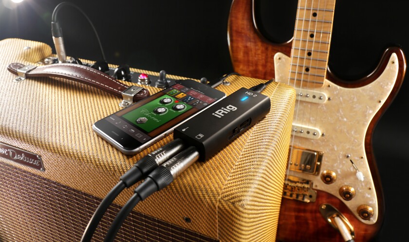 In addition to an instrument input, the iRig HD 2 also sports an amp out port to allow players to use tones from an iPhone, iPad, Mac or PC in a live rig setup