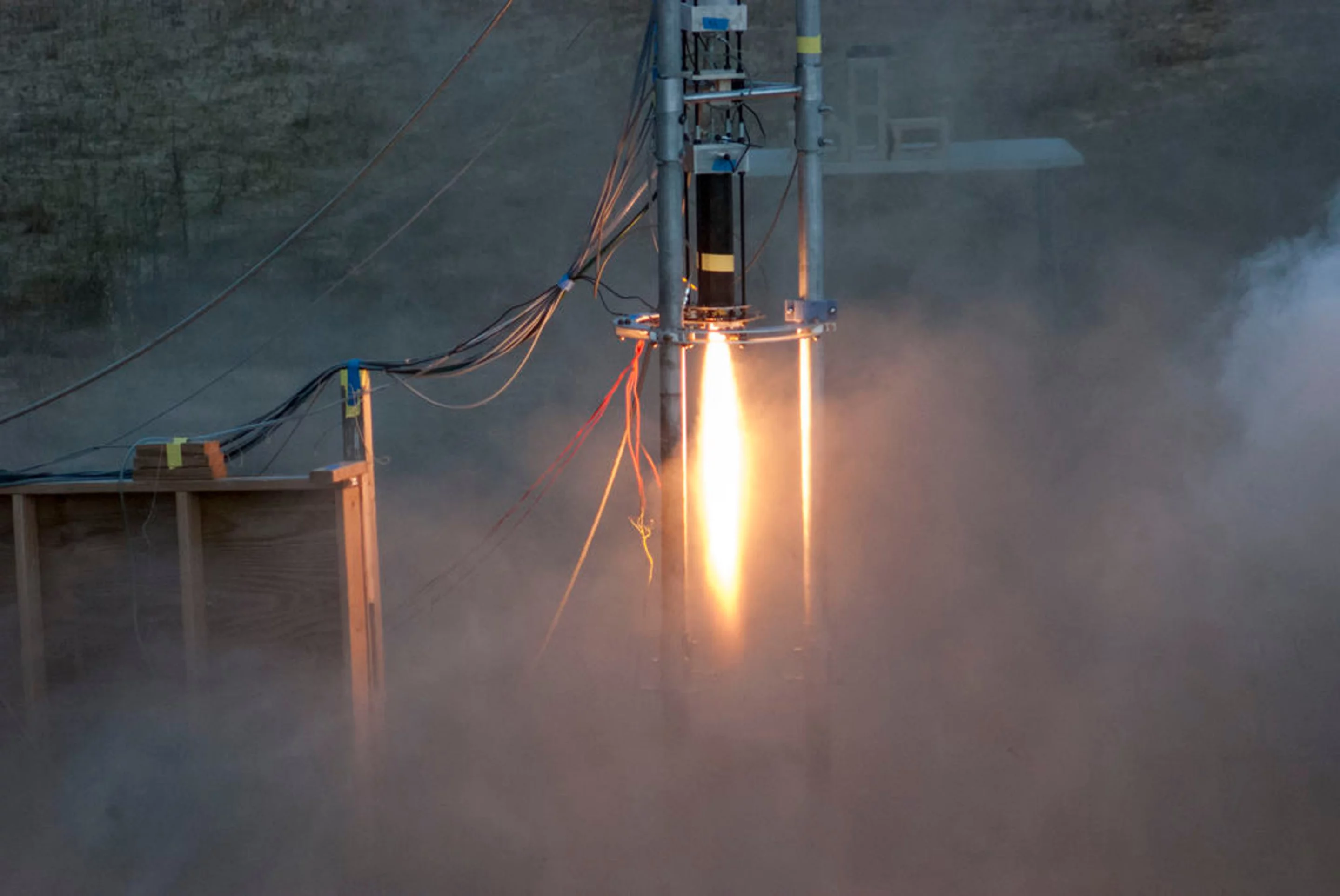 Starscraper project Mark IIb engine test firing