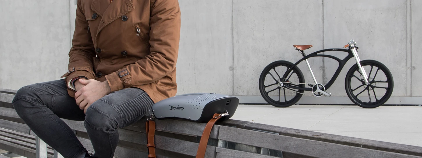 The battery pack powers the pedal assist, speakers and external gadget charging