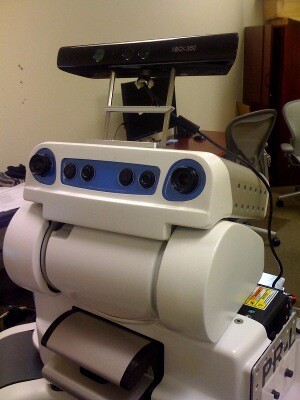 The PR2 robot fitted with a Kinect sensor