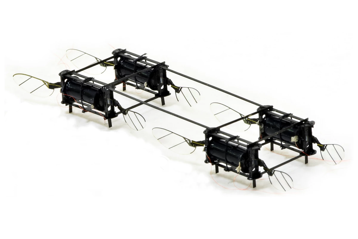 The prototype weighs about as much as a bumblebee