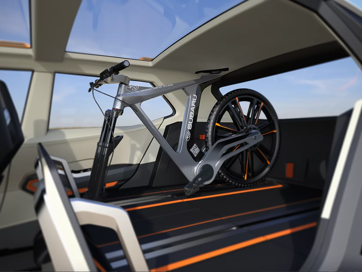 Though Subaru doesn't say anything about it, it appears the Viziv Future is purpose-built for carrying bicycles, inside or out