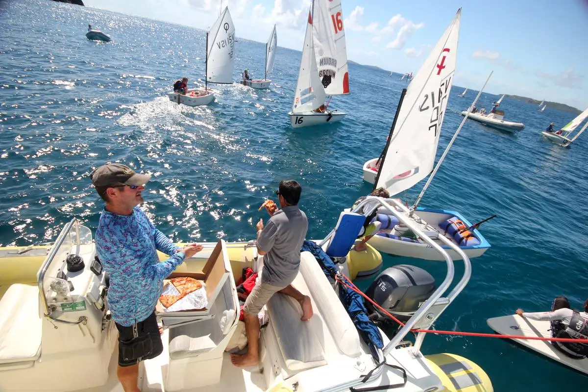Local boats can enjoying the sun and a freshly-cooked pizza
