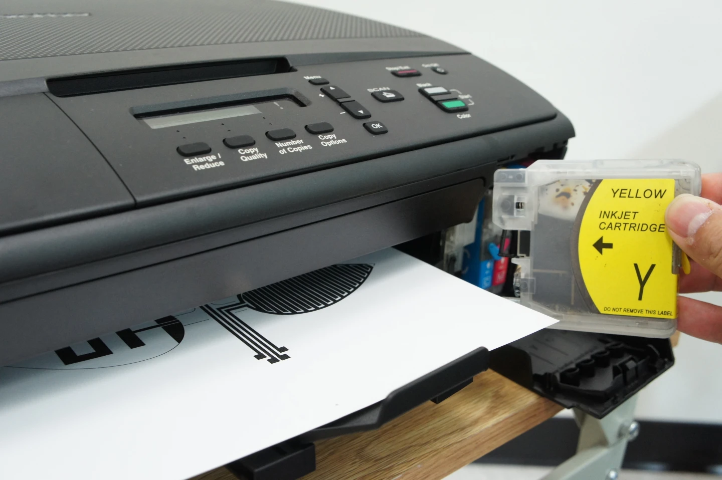 Silver nanoparticle ink is injected into ink cartridges for an off-the-shelf printer to create cheap, foldable circuitry