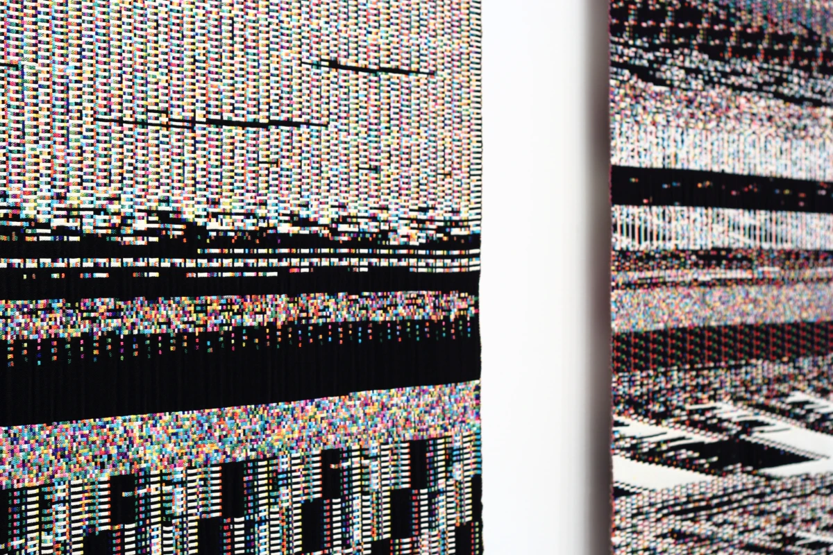 A series from Phillip Stearns called 'Fragmented Memory' in which he created textiles out of a memory dump from his CPU