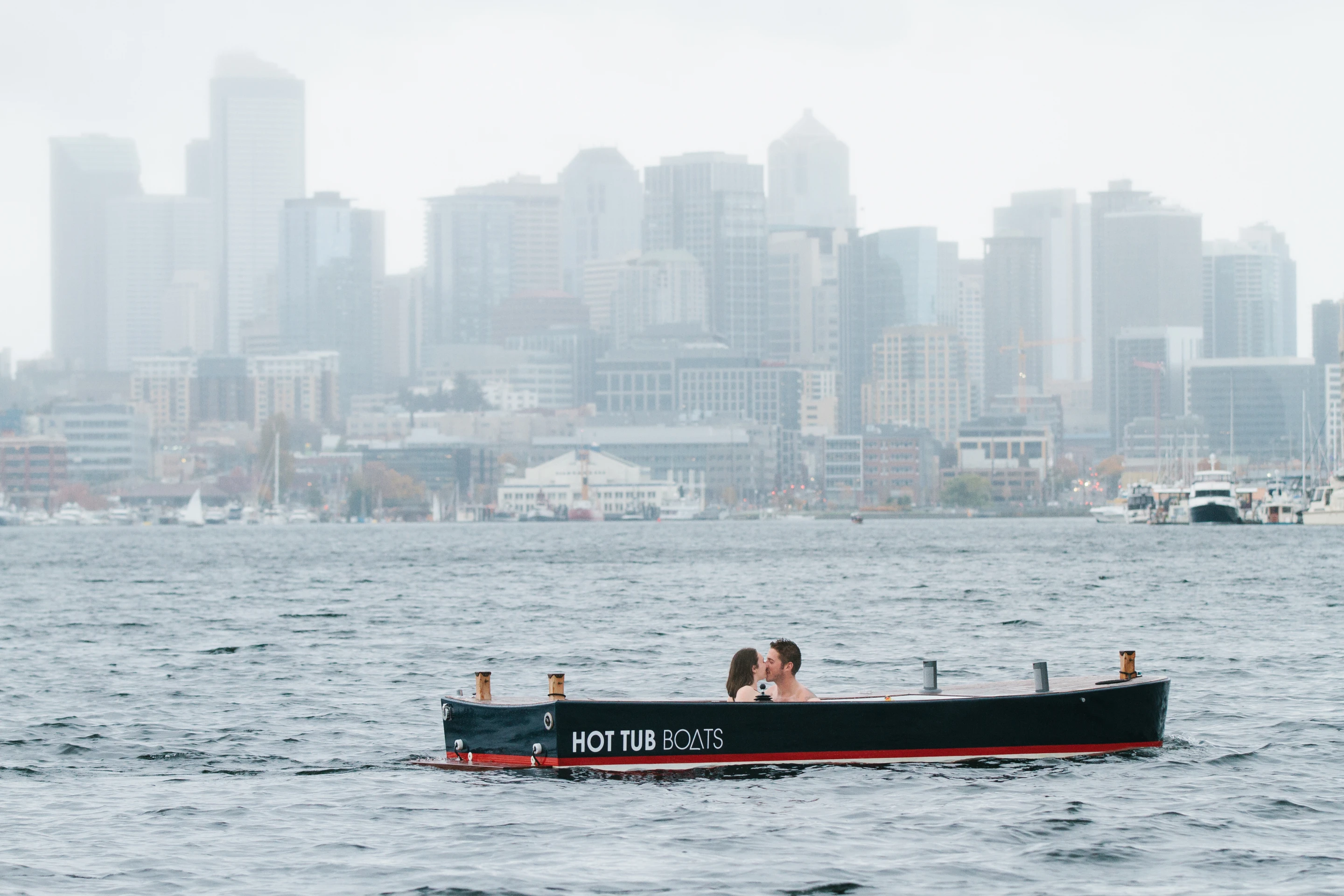 The Hot Tub Boat allows its passengers to soak while they cruise