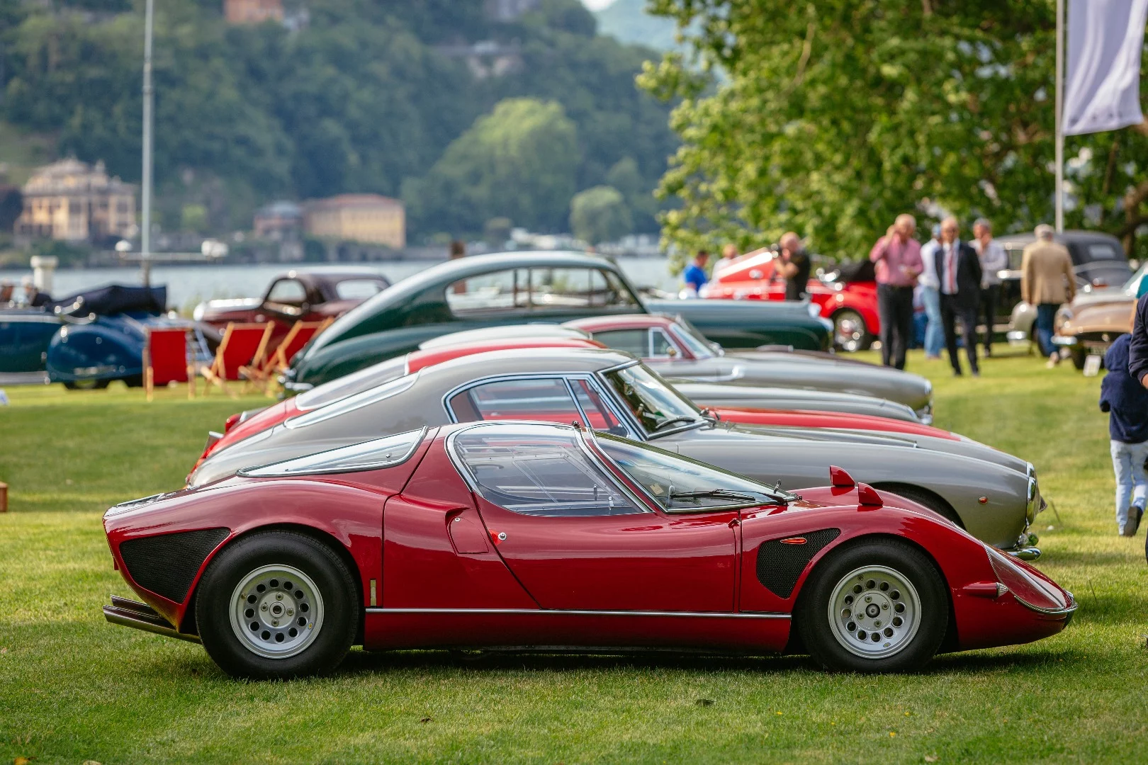 Voted "Best of Show" by the public at Villa d'Este, this Alfa Romeo 33/2 Stradale is one of just 18 Alfa Romeo 33/2 Stradale (roadgoing) cars produced, and just 13 were bodied in this Franco Scaglione aluminum creation