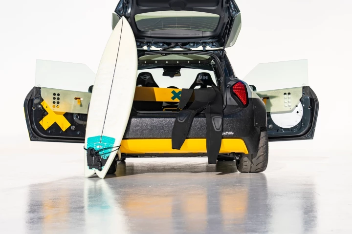 The concept honors MINI's racing history with what the company describes as "a clean, minimal, and quiet rebellion," drawing on the central theme of… surfing