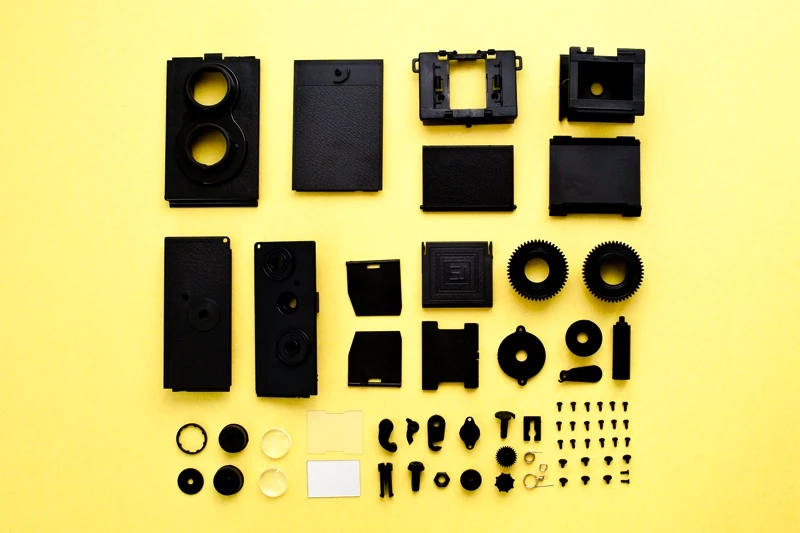 The numerous parts that go into each kit camera (Image: Photojojo)