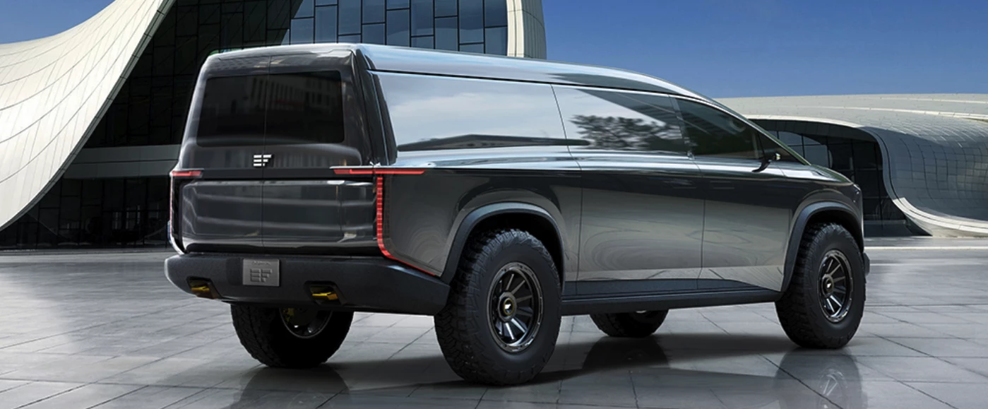 Part large SUV, part rugged 4x4, part van, the EdisonFuture EF1-V promises to be a highly versatile electric vehicle