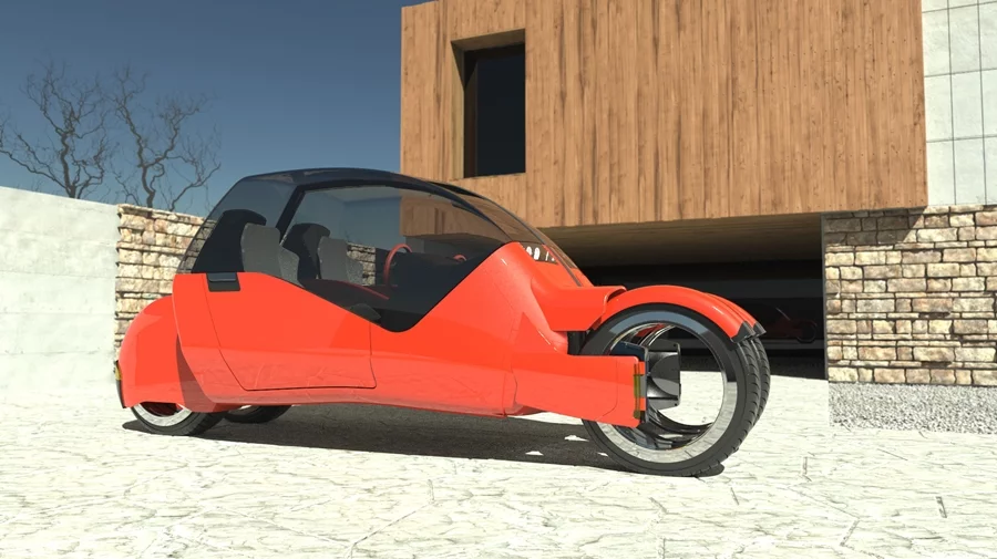 The Lane Splitter concept has hubless front wheels