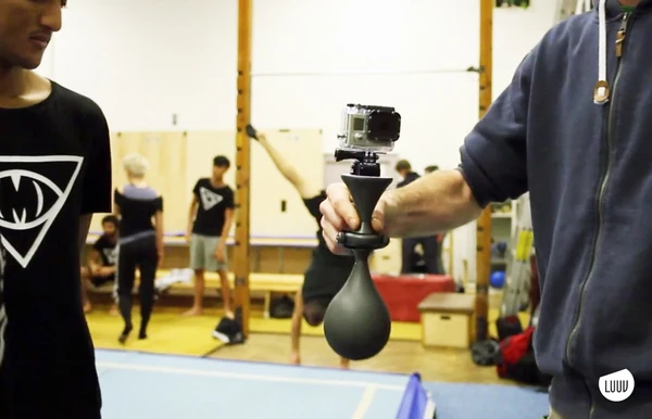 The Luuv works with a number of smartphones and small camcorders, including the GoPro Hero