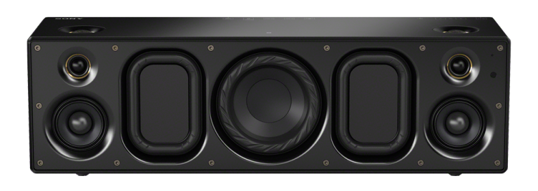 The SRS-X9 includes two 2 W super tweeters to the top, two front-facing 25 W super tweeters, a pair of 25 W midrange drivers and two 25 W subwoofers