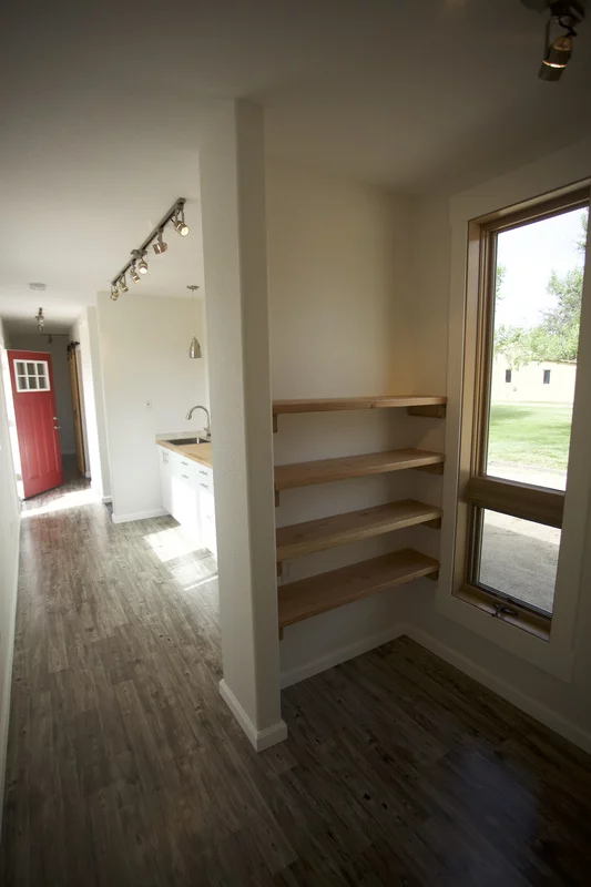 The Container Tiny House comprises a total floorspace of 320 sq ft (29 sq m)