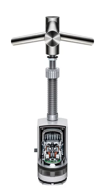 The Airblade Tap houses the unit's key components under the sink