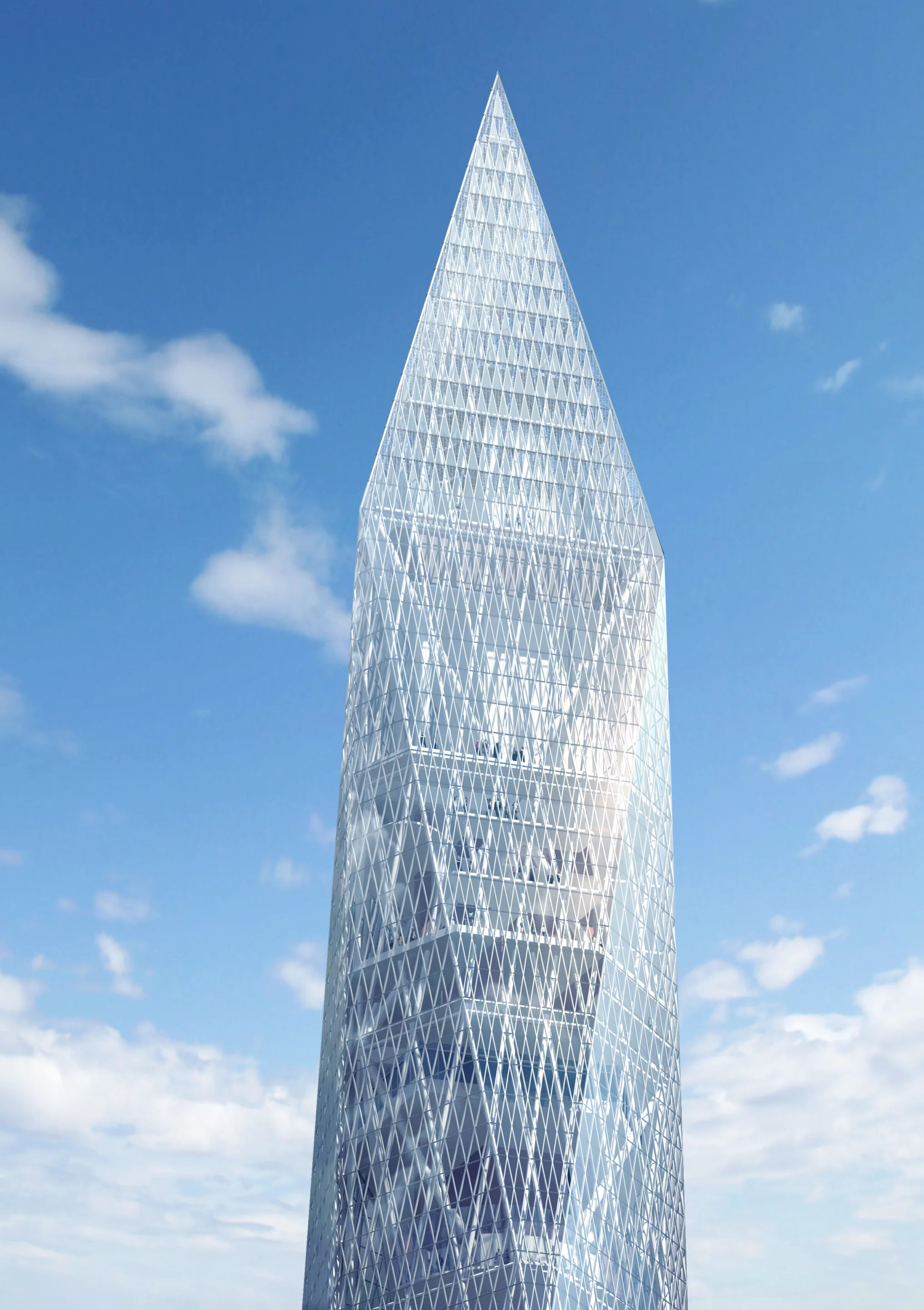 Tower Infinity's "invisible" facade will be equipped with an elaborate LED system and 18 weatherproof optical cameras