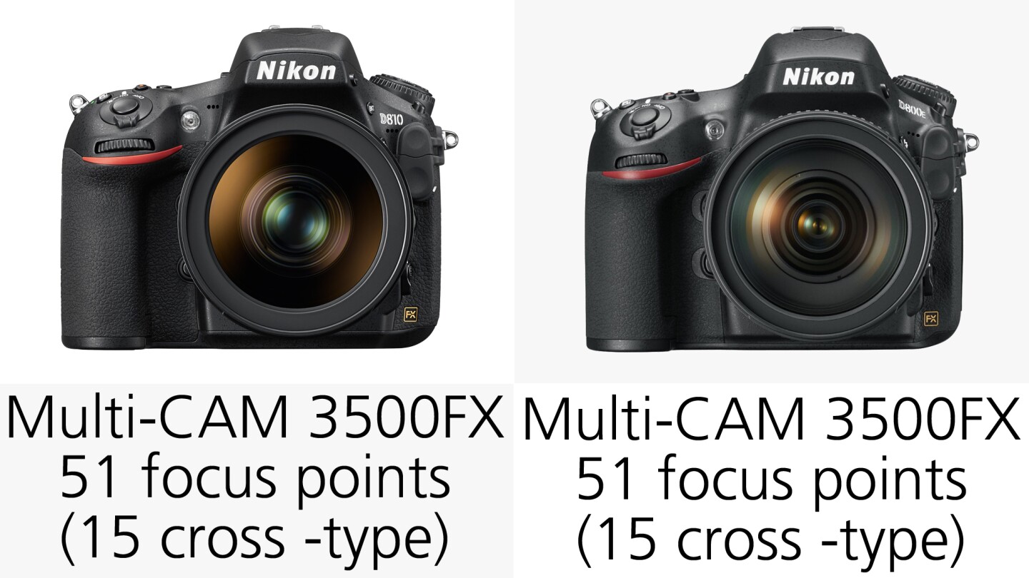 The Nikon D810 boasts updated AF algorithms compared to the D800/E