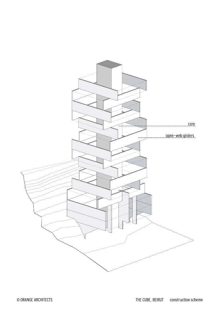 Architectural drawing of The Cube