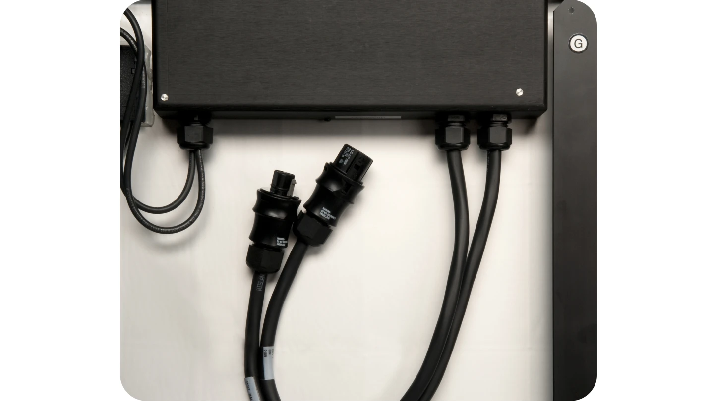 SunSine AC modules plug together using simple connectors